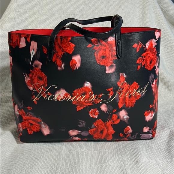 Victoria's Secret Handbags - Victoria's Secret 2019 Limited Edition Red and Black Floral Tote